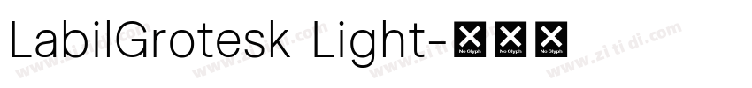 LabilGrotesk Light字体转换